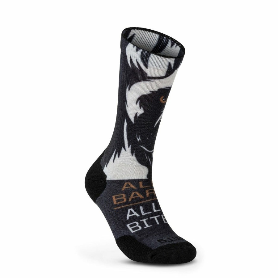 Accessories 5.11 Tactical Socks | Sock & Awe Crew All Bark Zoom Black