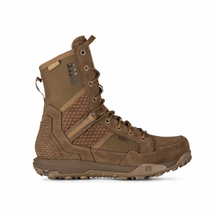 Footwear 5.11 Tactical Waterproof Boots | 5.11® A/T™ 8" Waterproof Non-Zip Boot Dark Coyote