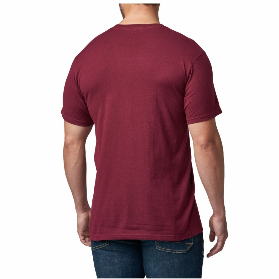 MEN'S 5.11 Tactical T-Shirts | Cold Dead Hand .45 Tee Maroon