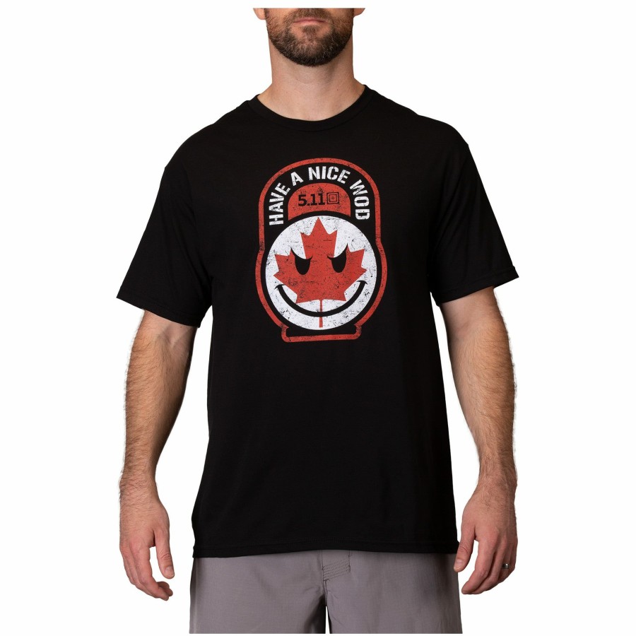 MEN'S 5.11 Tactical T-Shirts | Canada Leaf Have A Nice Day Tee Black