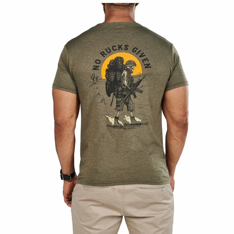 MEN'S 5.11 Tactical T-Shirts | No Rucks Given Tee Military Green Heather