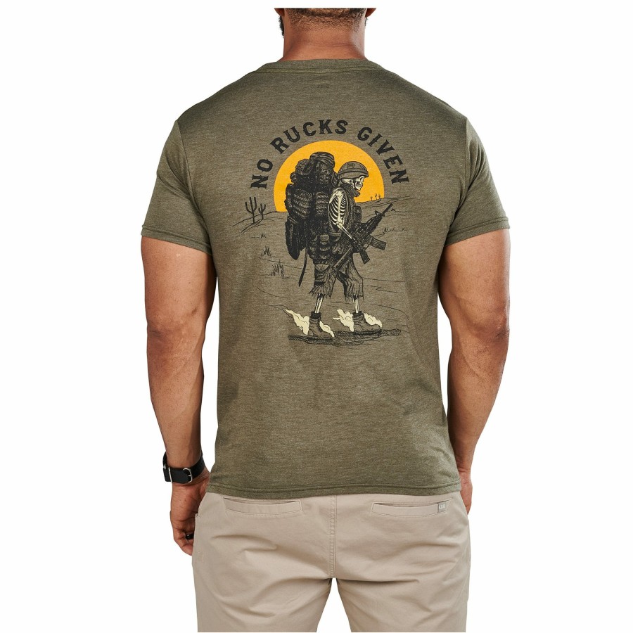 MEN'S 5.11 Tactical T-Shirts | No Rucks Given Tee Military Green Heather