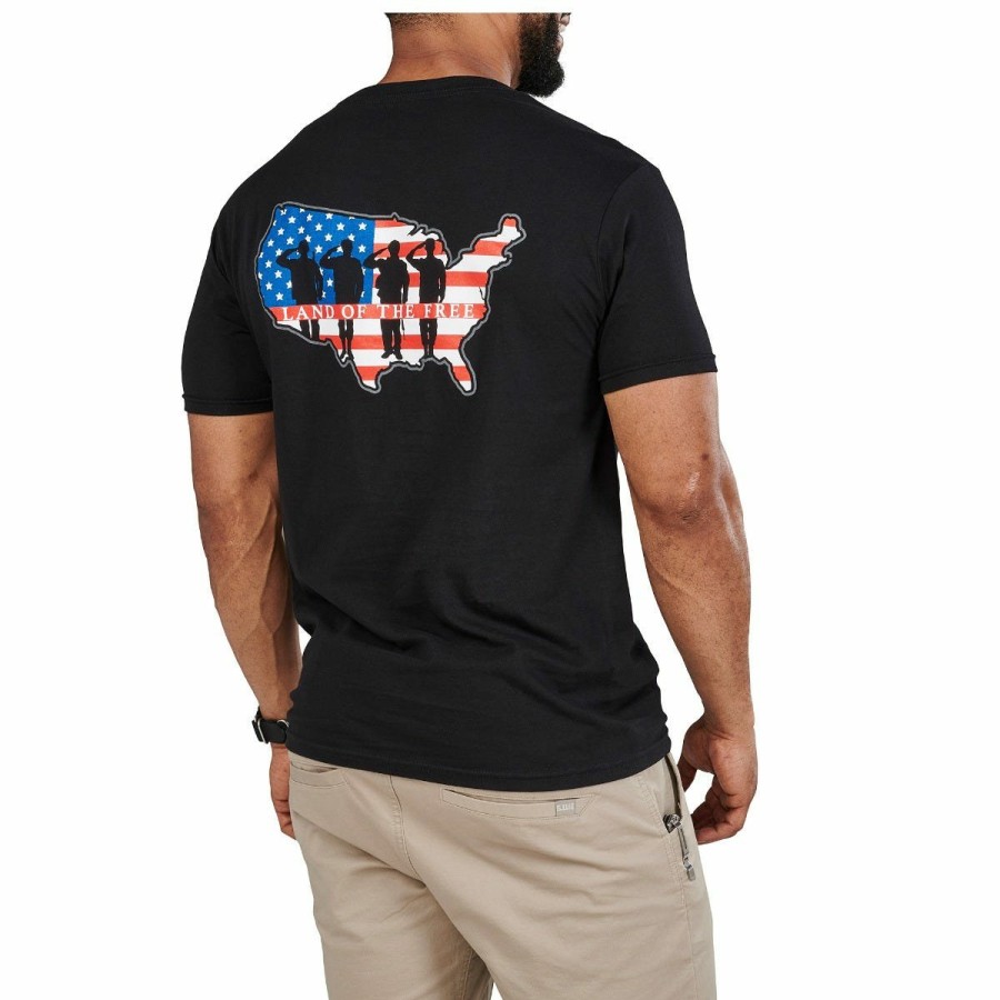 MEN'S 5.11 Tactical T-Shirts | Land Of The Free Tee Black