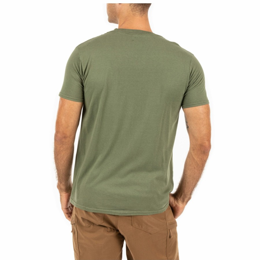 MEN'S 5.11 Tactical T-Shirts | Sticks And Stones Tee Military Green