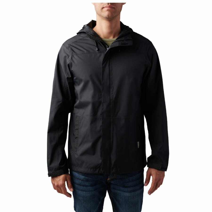 MEN'S 5.11 Tactical Jackets & Vests | Exos Rain Shell Jacket Black