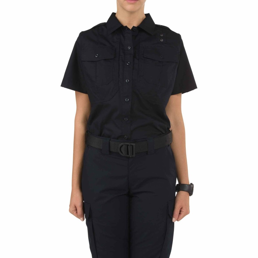 Professional 5.11 Tactical Uniform Shirts | Women'S Taclite® Pdu® Class B Short Sleeve Shirt Midnight Navy