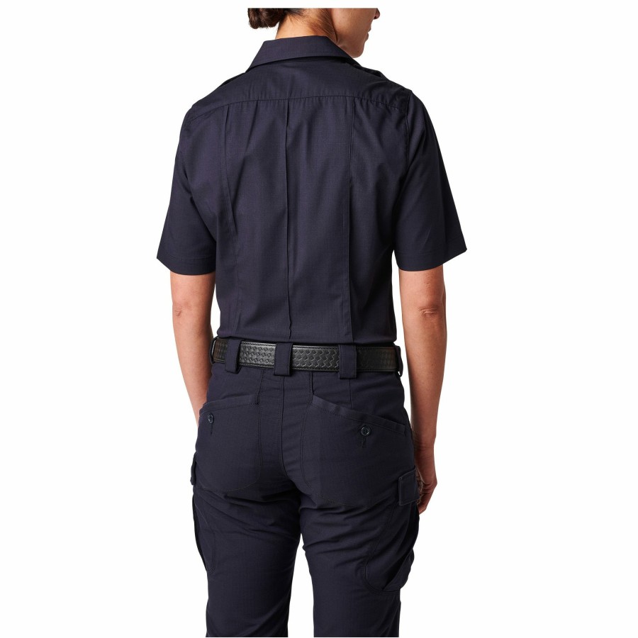 Professional 5.11 Tactical Uniforms | Womens Nypd Stryke Ripstop Short Sleeve Shirt Nypd Navy