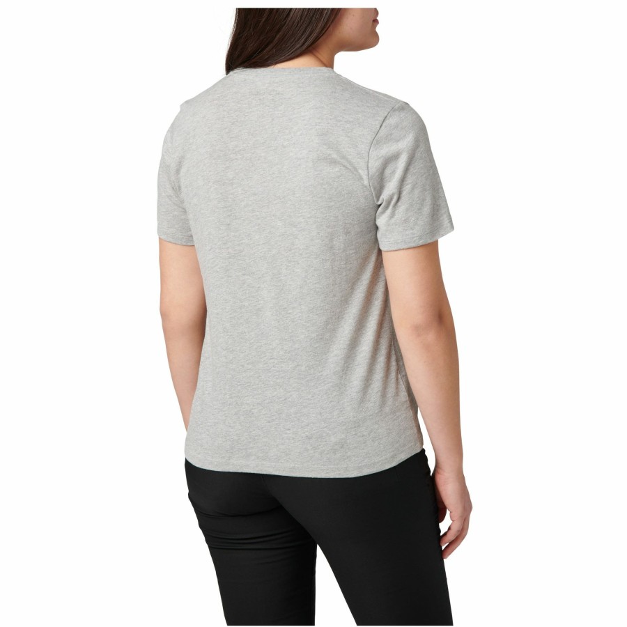 WOMEN'S 5.11 Tactical Tees & Tanks | Don'T Worry Be Ready Tee Heather Gray