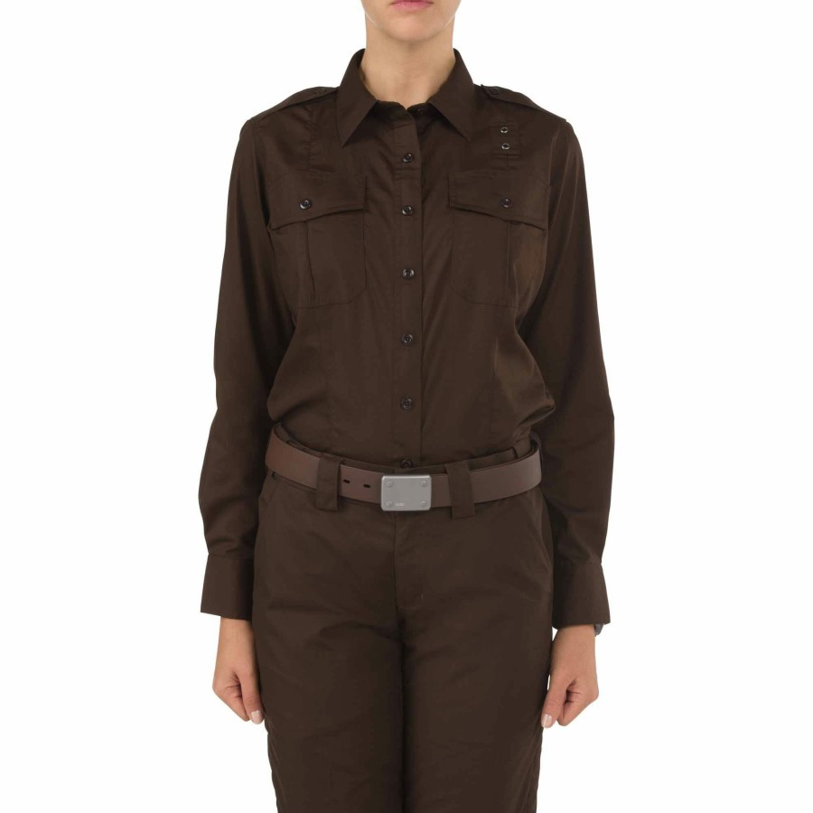 Professional 5.11 Tactical Uniform Shirts | Women'S Taclite® Pdu® Class A Long Sleeve Shirt