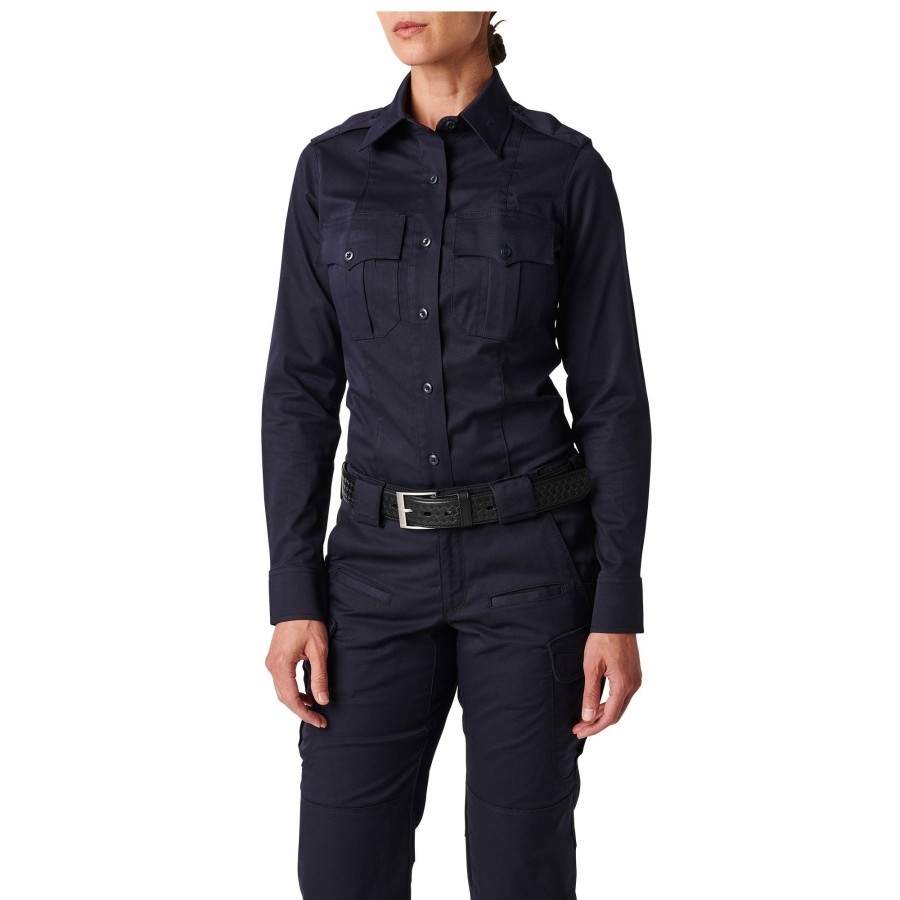 Professional 5.11 Tactical Uniforms | Womens Nypd Stryke Twill Long Sleeve Shirt