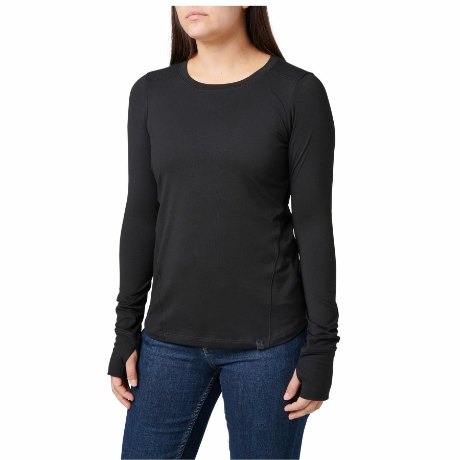 WOMEN'S 5.11 Tactical Tees & Tanks | Yelena Crew Long Sleeve Black