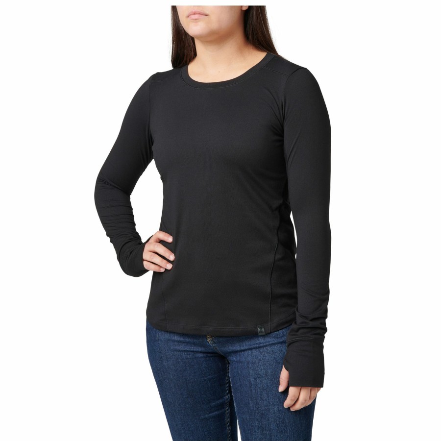 WOMEN'S 5.11 Tactical Tees & Tanks | Yelena Crew Long Sleeve Black