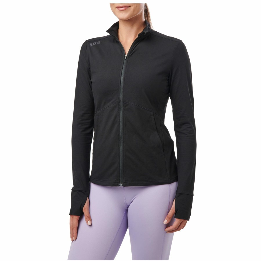 WOMEN'S 5.11 Tactical Pullovers & Hoodies | Pt-R Catalyst Full Zip Black