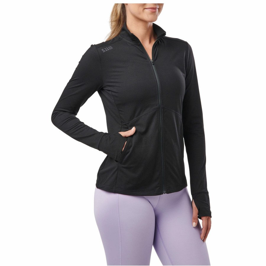 WOMEN'S 5.11 Tactical Pullovers & Hoodies | Pt-R Catalyst Full Zip Black