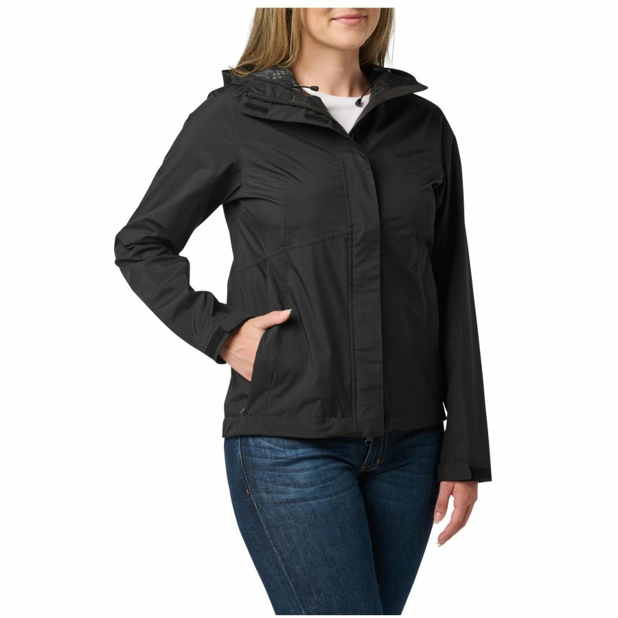 WOMEN'S 5.11 Tactical Jackets & Vests | Women'S Adventure 2.5L Rain Shell Black