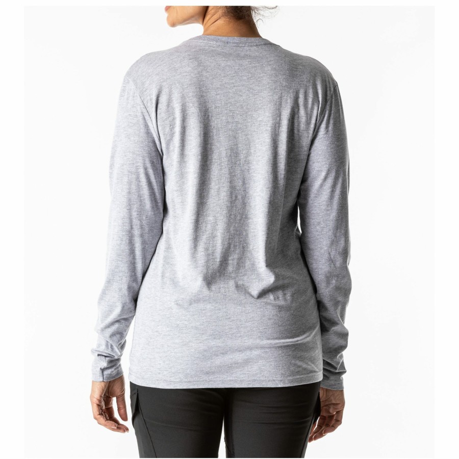 WOMEN'S 5.11 Tactical Tees & Tanks | Women'S Sticks And Stones Long Sleeve Tee Heather Gray