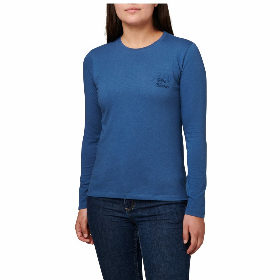 WOMEN'S 5.11 Tactical Tees & Tanks | All Hogs Go To Heaven Long Sleeve Tee Ensign Blue