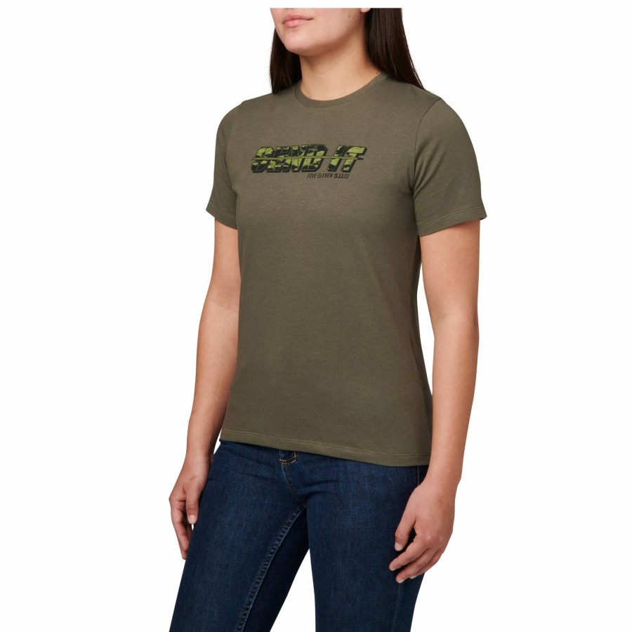 WOMEN'S 5.11 Tactical Tees & Tanks | Send It Camo Tee Ranger Green