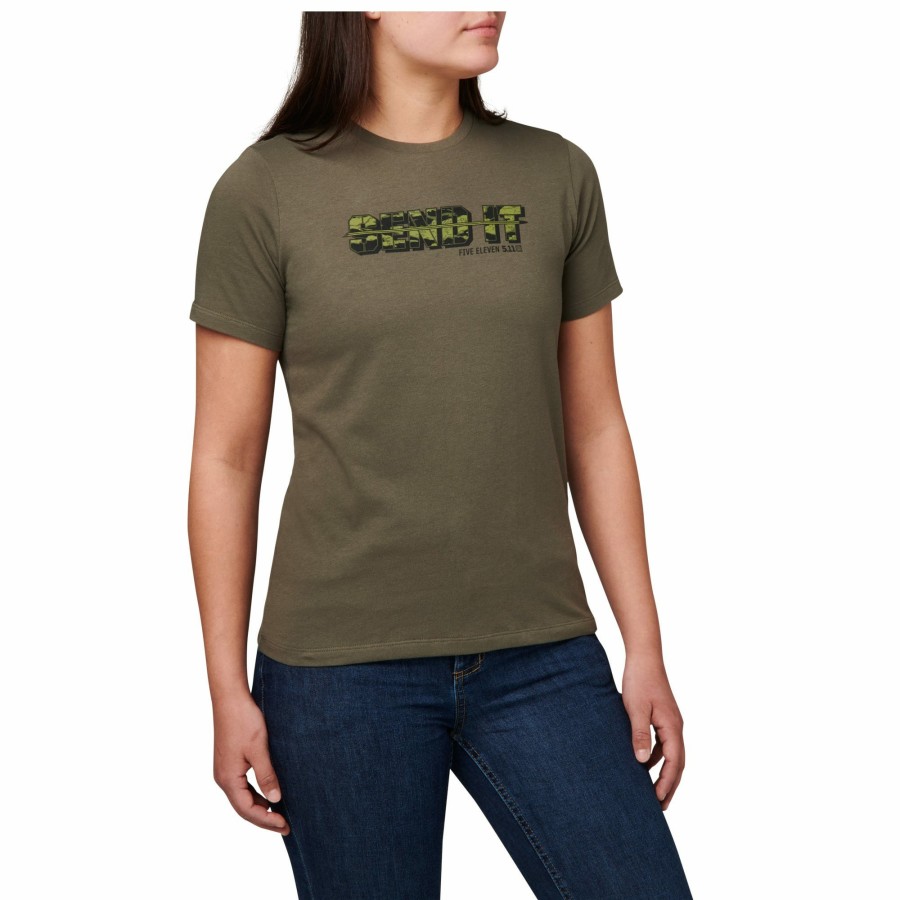 WOMEN'S 5.11 Tactical Tees & Tanks | Send It Camo Tee Ranger Green