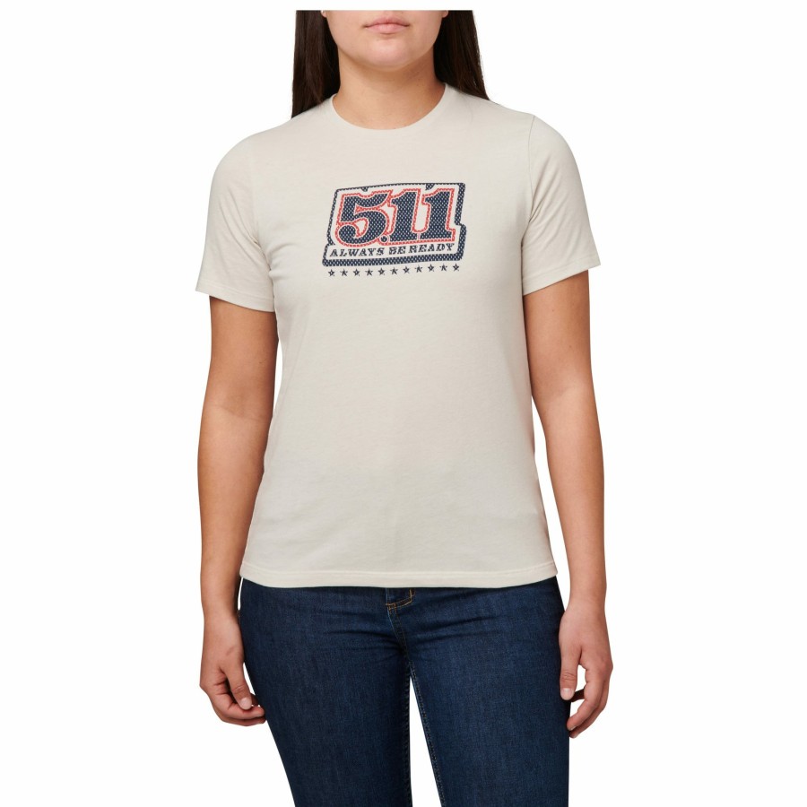 WOMEN'S 5.11 Tactical Tees & Tanks | Number Plate Tee Sand Dune