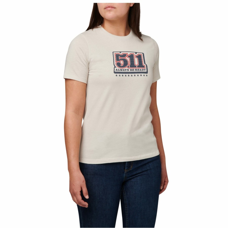 WOMEN'S 5.11 Tactical Tees & Tanks | Number Plate Tee Sand Dune