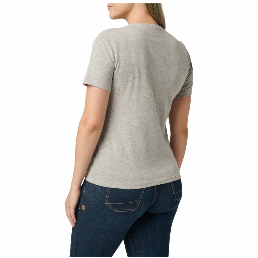 WOMEN'S 5.11 Tactical Tees & Tanks | Women'S 5.11® Logo Rectangle Tee Heather Gray