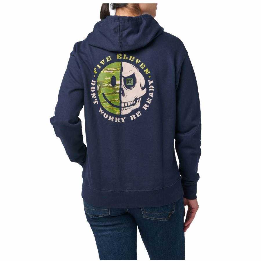 WOMEN'S 5.11 Tactical Pullovers & Hoodies | Women'S Don'T Worry Be Ready Hoodie Pacific Navy