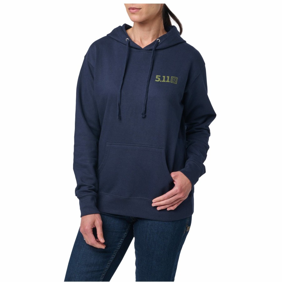 WOMEN'S 5.11 Tactical Pullovers & Hoodies | Women'S Don'T Worry Be Ready Hoodie Pacific Navy