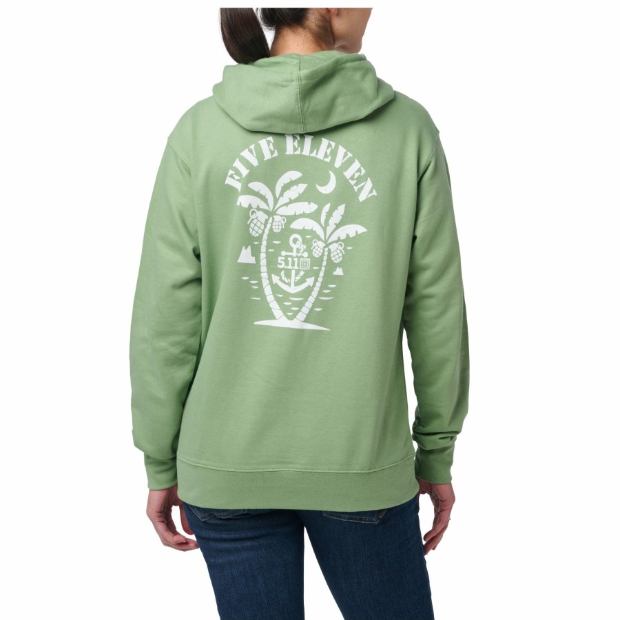 WOMEN'S 5.11 Tactical Pullovers & Hoodies | Women'S Island & Anchors Hoodie Desert Sage