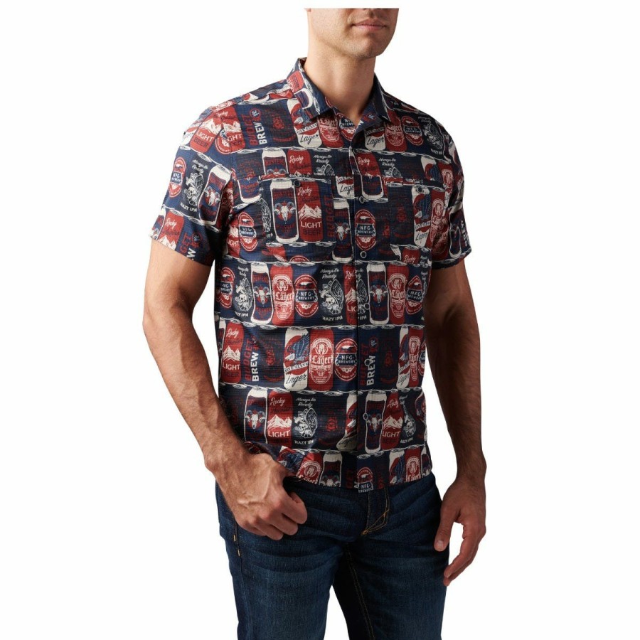 MEN'S 5.11 Tactical Button Ups | 99 Cans Of Beer Short Sleeve Shirt