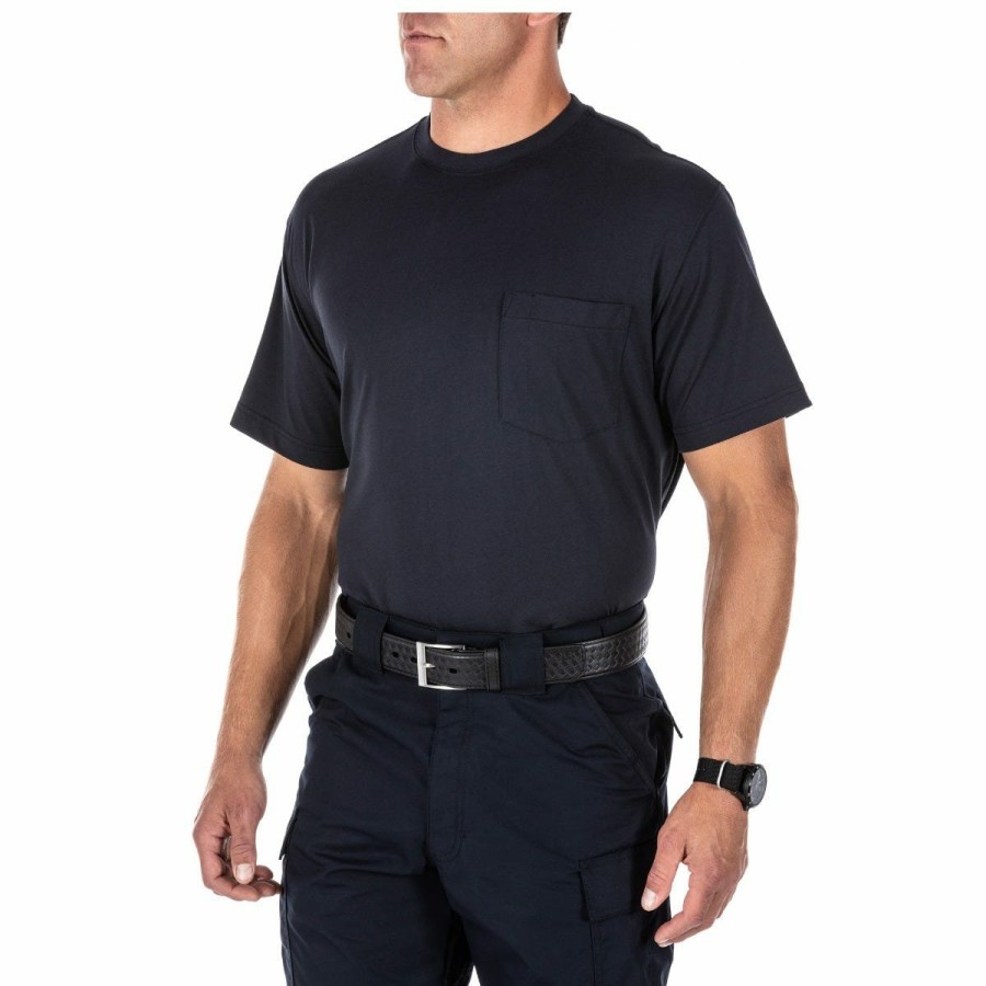 Professional 5.11 Tactical Uniforms | Professional Pocketed T-Shirt Fire Navy