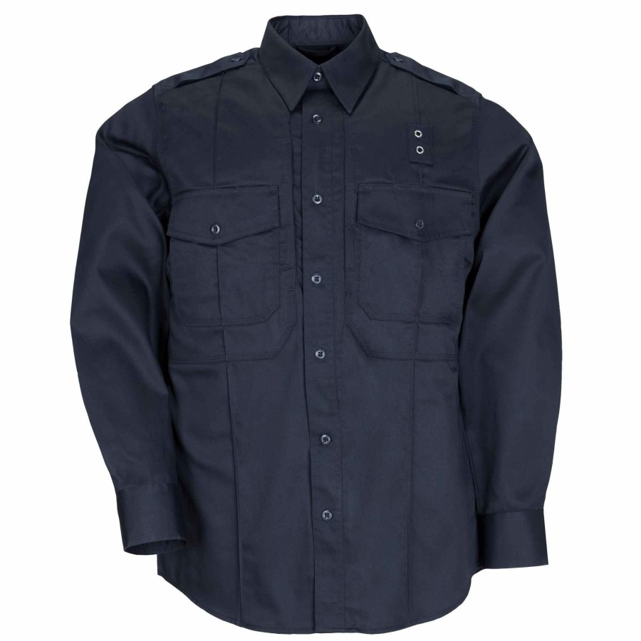 Professional 5.11 Tactical Uniform Shirts | Taclite® Pdu® Class B Long Sleeve Shirt Midnight Navy