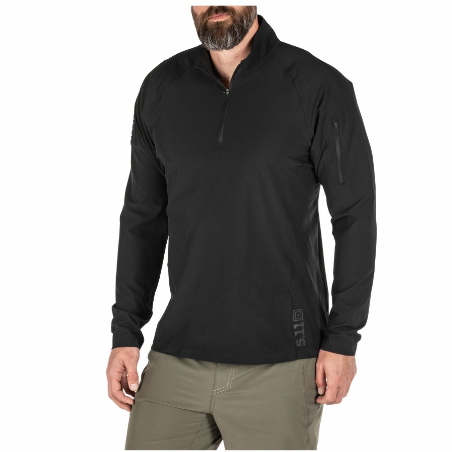 MEN'S 5.11 Tactical Pullovers & Hoodies | Contender Long Sleeve Shirt Black