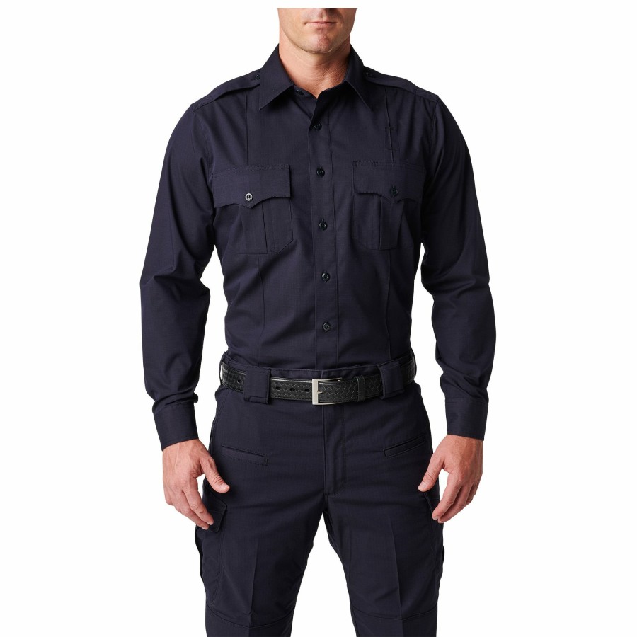 Professional 5.11 Tactical Uniform Shirts | Nypd Stryke Ripstop Long Sleeve Shirt Nypd Navy