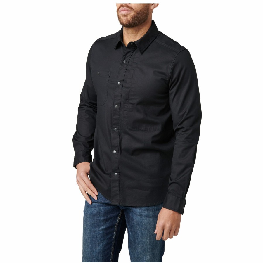 MEN'S 5.11 Tactical Button Ups | Jackson Long Sleeve Shirt Black