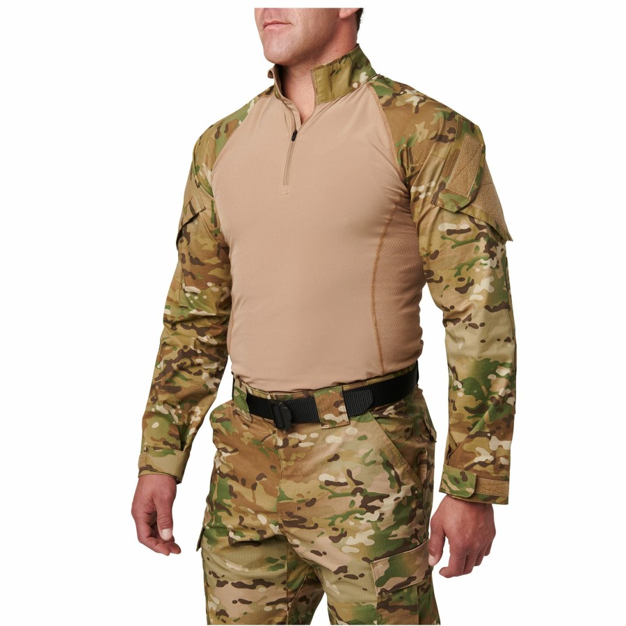 Professional 5.11 Tactical Uniform Shirts | Flex-Tac® Tdu® ® Rapid Long Sleeve Shirt Multicam