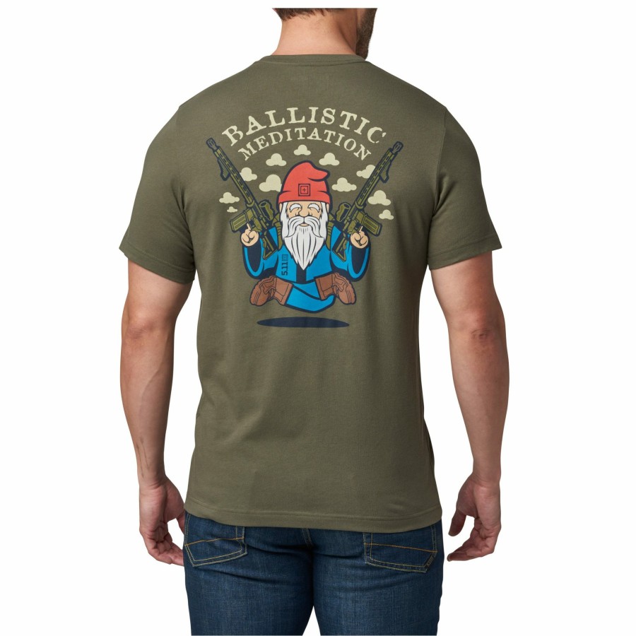 MEN'S 5.11 Tactical T-Shirts | Ballistic Meditation Tee Ranger Green