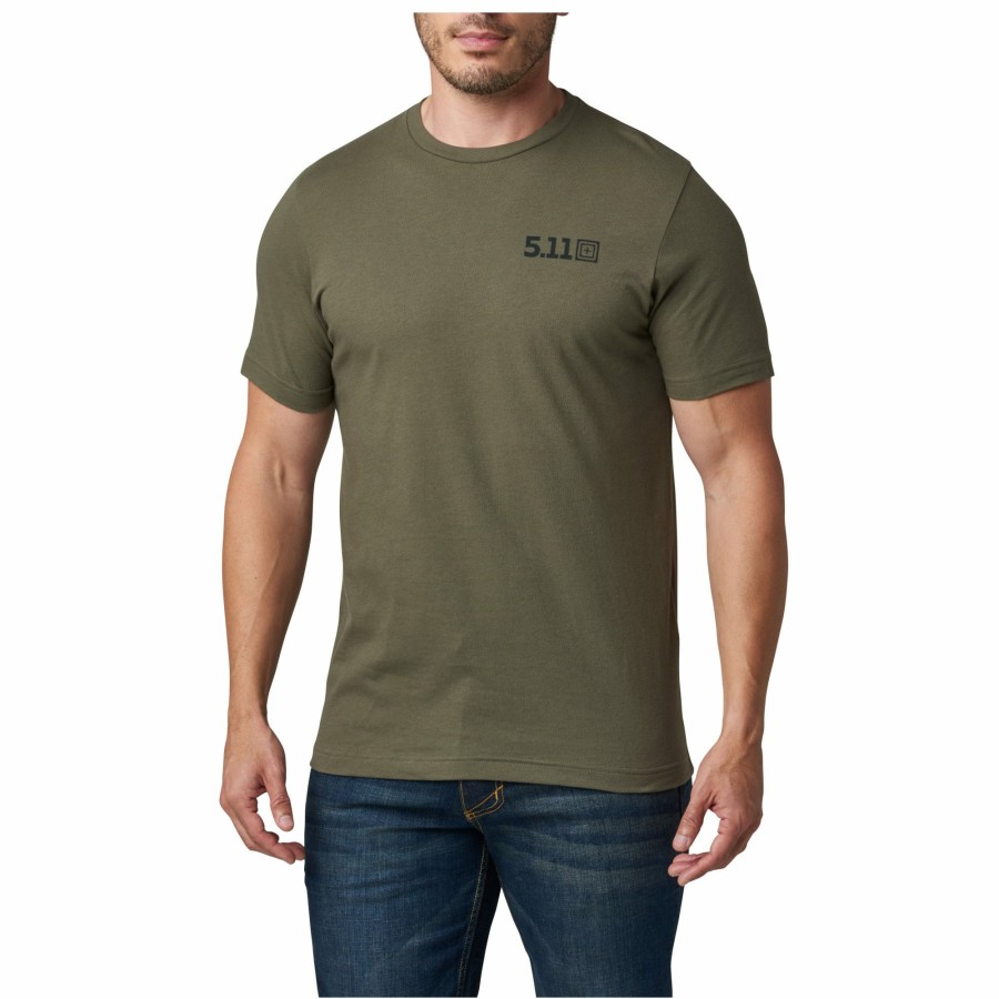 MEN'S 5.11 Tactical T-Shirts | Ballistic Meditation Tee Ranger Green