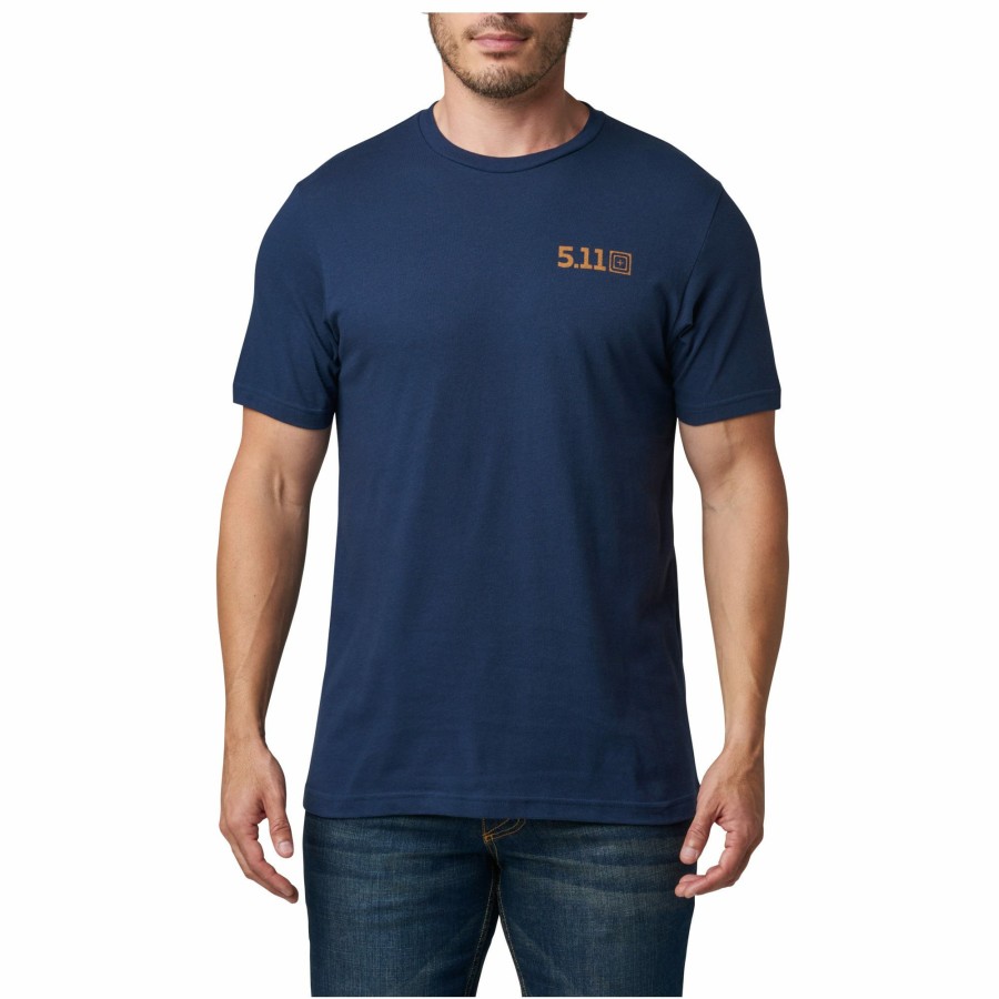 MEN'S 5.11 Tactical T-Shirts | Freedom Fries Tee Pacific Navy