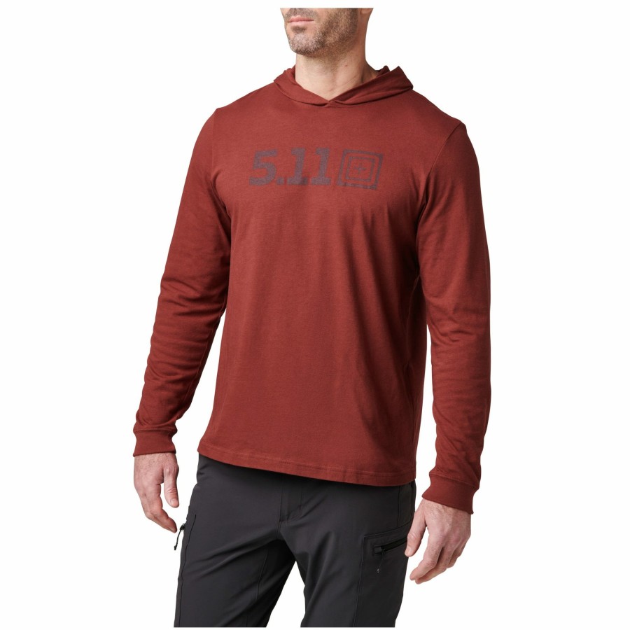 MEN'S 5.11 Tactical T-Shirts | 5.11 Hooded Long Sleeve Tee