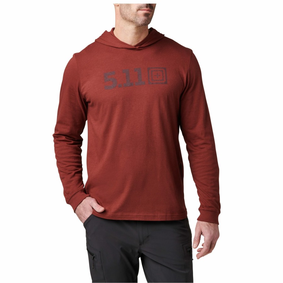 MEN'S 5.11 Tactical T-Shirts | 5.11 Hooded Long Sleeve Tee