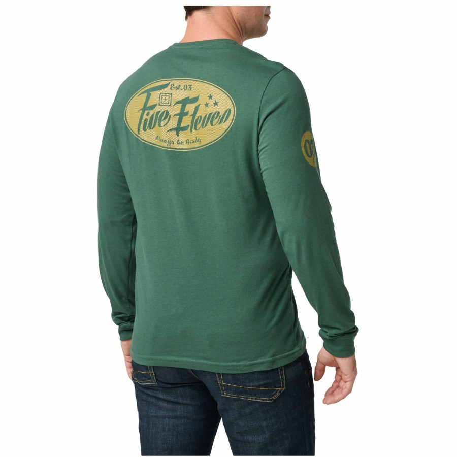 MEN'S 5.11 Tactical T-Shirts | Mr. Clean Long Sleeve Tee Trekking Green