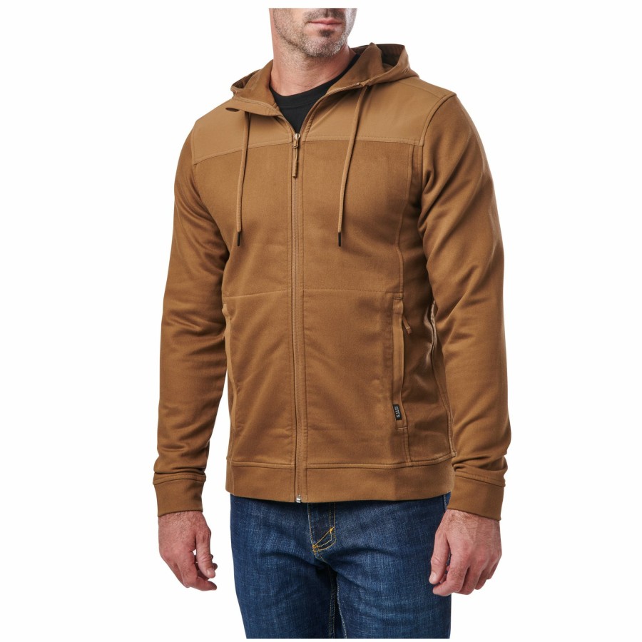 MEN'S 5.11 Tactical Pullovers & Hoodies | Plummet Jacket Battle Brown