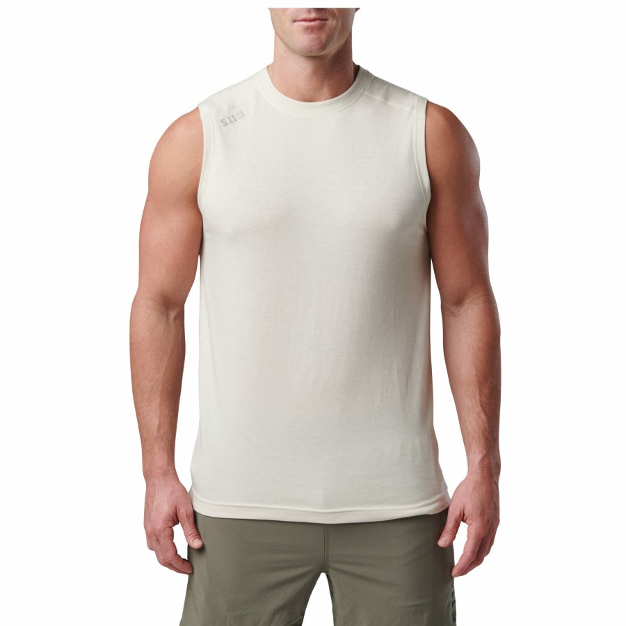 MEN'S 5.11 Tactical T-Shirts | Pt-R Sleeveless Top Ensign Blue Heather